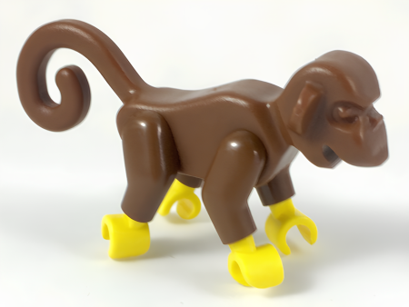 Обезьяна Lego Monkey with Yellow Hands and Feet 2550c01 U